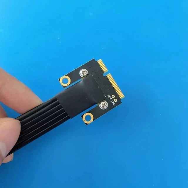 Alt view image 5 of 7 - Gen4 Mini PCI-E to to PCI Express 8X Extension Cable mPCIe to PCIe 4.0 8X Riser Cable Adapter for Motherboard PCI-E4.0 8X SSD (15cm,R68SK 4.0)