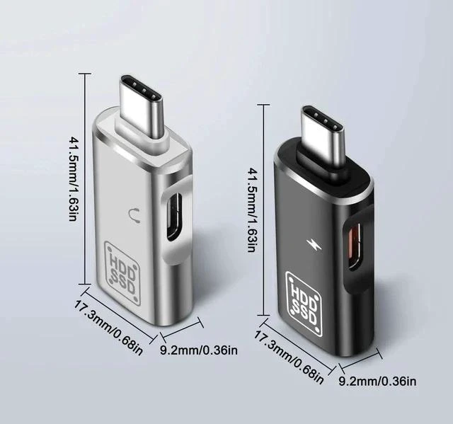 Alt view image 4 of 7 - Type-C OTG Adapter - USB C to USB 3.0 + Charging Adapter/Audio Jack Headphone Converter 2 in 1 for Disk HDD, SSD - 2PCS