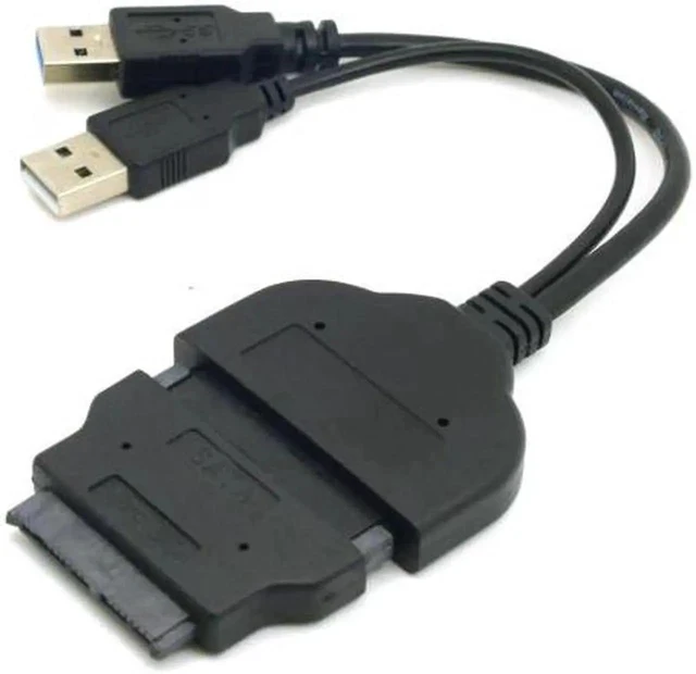 Alt view image 3 of 5 - HKCY U3-067+SA-006 1set USB 3.0 to SATA 22PinSATA to 16Pin Micro SATA Adapter for 1.8" 2.5" Hard Disk Driver With Extral USB Power Cable