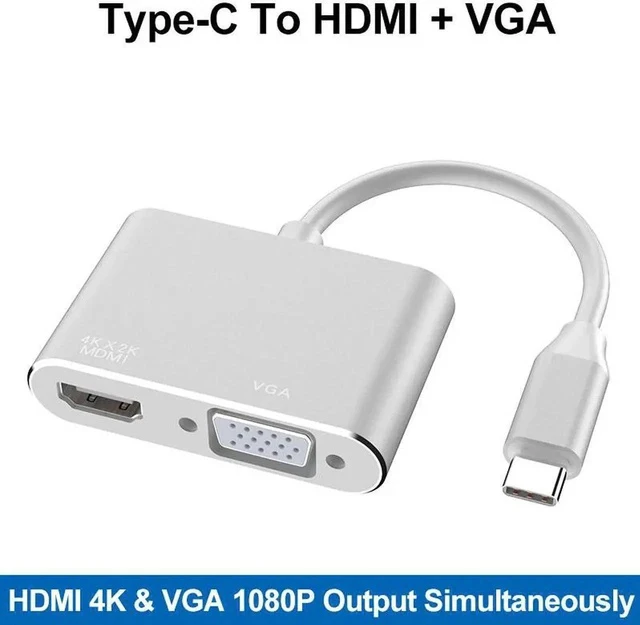 Alt view image 2 of 4 - COFIER USB3.1 Converter Portable Type-c To Hdmi Vga Type-c To Vga Adapter Cable Converter for MacBook Connected To Display/projector