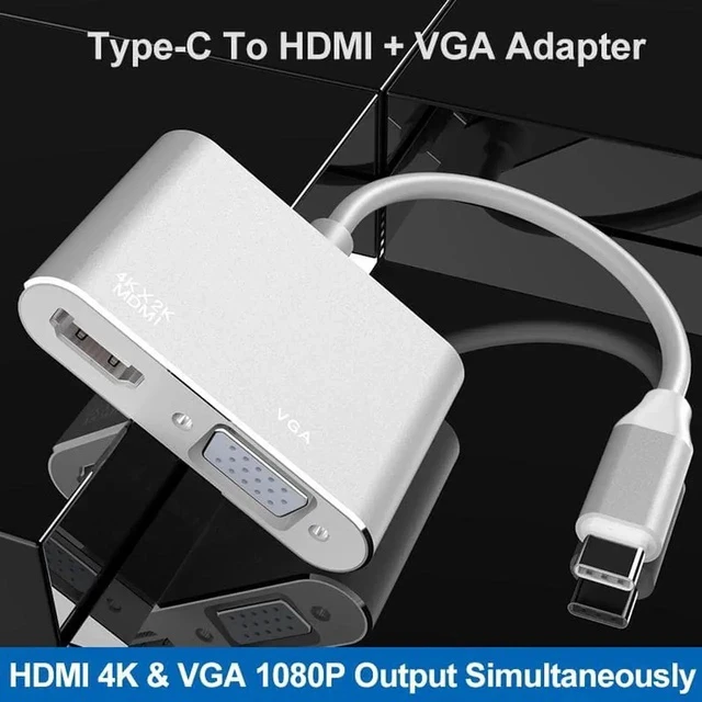 Alt view image 4 of 4 - COFIER USB3.1 Converter Portable Type-c To Hdmi Vga Type-c To Vga Adapter Cable Converter for MacBook Connected To Display/projector