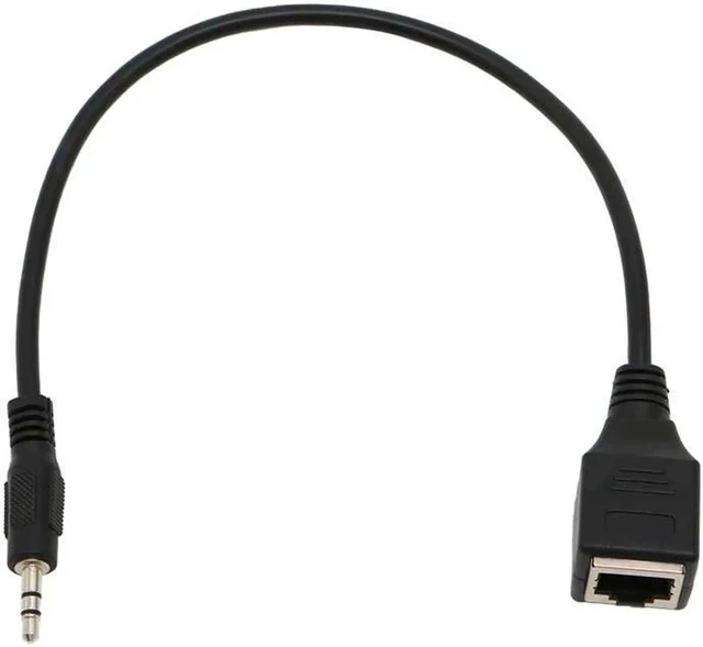 Alt view image 2 of 4 - 3.5mm Male Jack TRS Audio Cable To RJ45 Socket Ethernet Adapter Wire 1pc