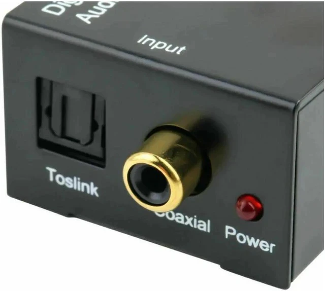 Alt view image 3 of 6 - 3.5mm Digital to Analog Audio Converter Adapter W/ Fiber Cable RCA Out optical