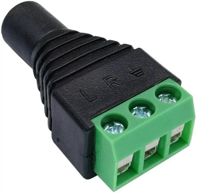 Alt view image 4 of 6 - 3 Pole 3.5mm Screw Terminal 3.5mm (1/8) Stereo Audio Female to 3 Pin Female Screw Terminal Double Track Headphone Balun Solderless Converter Adapter(5 Pack/Female)