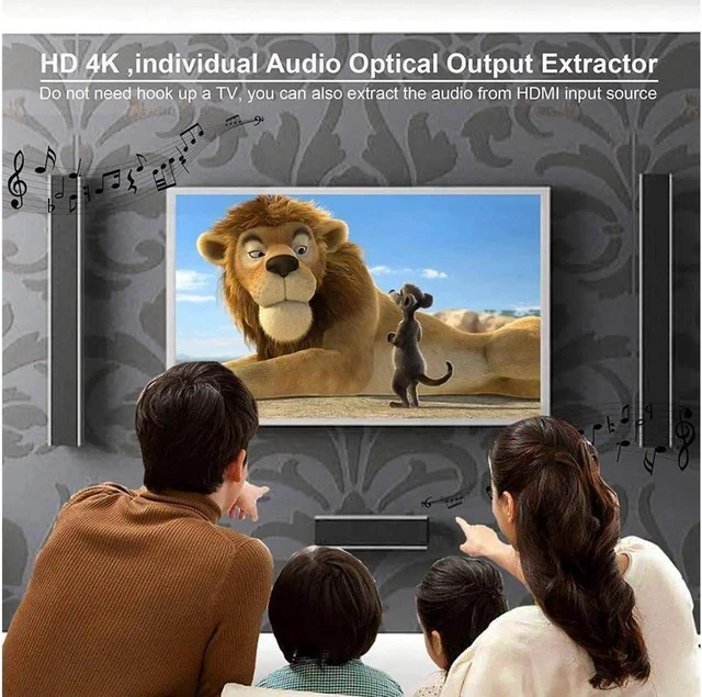 Alt view image 2 of 7 - 4K 60hz HDMI Switch Splitter 2 in 4 Out HDMI Switch HDMI Audio Extractor with IR Remote Support HDMI to Toslink SPDIF 3.5mm Audio Out Support 3D 4K 60hz for TV Box Apple TV DVD PS4 PS3