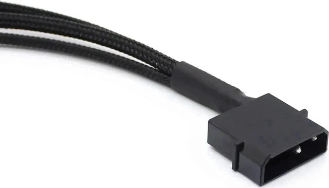 Alt view image 3 of 5 - 10 Inch Molex to 3 Way 3Pin/4Pin PC Case Fan Splitter Cable, 4Pin LP4 Molex to Triple Fan Power Adapter (2 Pack)