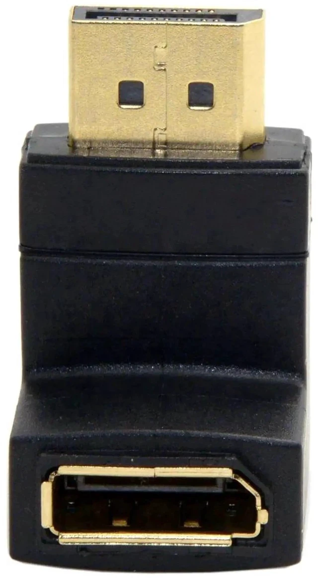 Alt view image 3 of 6 - Downward 90° DisplayPort Male to Female Adapter, DP Extension Connector Supports 4K@60Hz