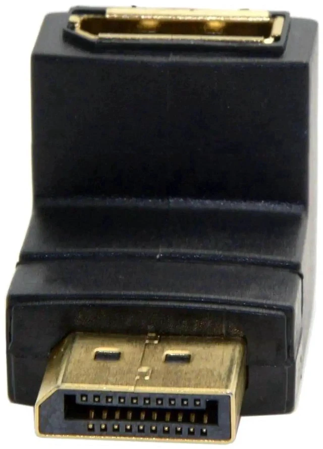 Alt view image 6 of 6 - Downward 90° DisplayPort Male to Female Adapter, DP Extension Connector Supports 4K@60Hz