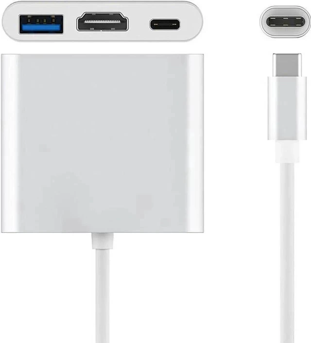 Alt view image 2 of 5 - USB-C Multiport Adapter with DP Alt Mode, USB Type-C to 4K HDMI + USB 3.0 + USB-C PD 20V 5A Charging Port Converter, Compatible with MacBook, Chromebook, Galaxy S8/S9, Yoga 900, XPS 13