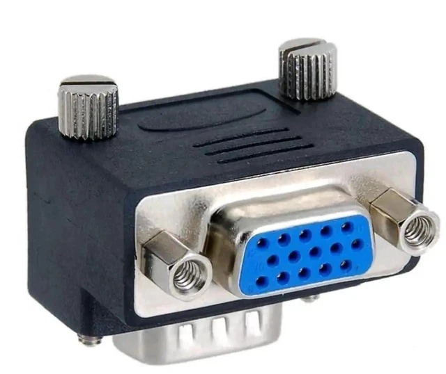 Alt view image 6 of 6 - 90 Degree Up Angled HDB15Pin VGA Male to Female Gender Changer Adapter, SVGA D-Sub Video Connector for Monitor, Projector & Graphics Card