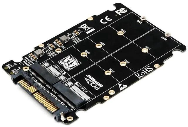 Main image of NGFF M.2 to U.2 SFF-8639 Adapter, PCIe M.2 Converter Supports M Key & Key B SSD, M2 NVMe SATA to U.2 Drive Converter for Desktop PC Workstation Server
