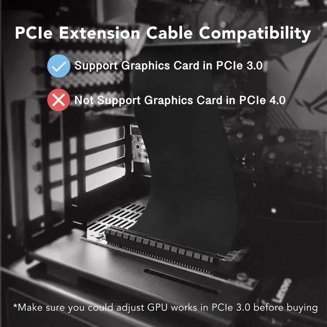 Alt view image 6 of 7 - 90 Degree PCIe X16 Flexible Riser Extension Cable, 20CM High Speed PCI Express 16x Port Adapter Compatible with FD R6 Computer Case