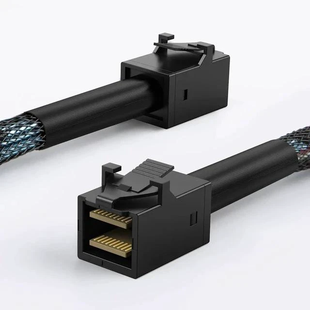 Alt view image 7 of 7 - 3.3FT/1M Internal Mini SAS HD Cable SFF-8643 Male to Male, 12Gbps High Speed SAS Wire for Server RAID Controller, NVMe Storage Backplane & NAS Hard Drive Array