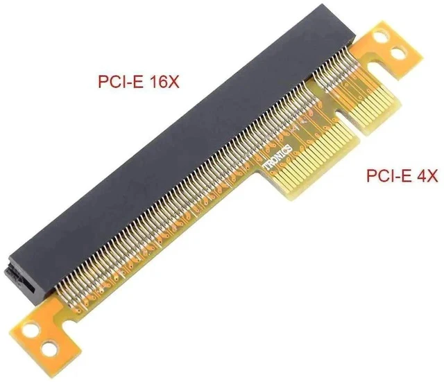 Alt view image 3 of 6 - PCIe 4X to 16X Riser Card Adapter, PCI Express Male to Female Extension Converter for Graphics Cards & PCIe X16 Expansion Devices