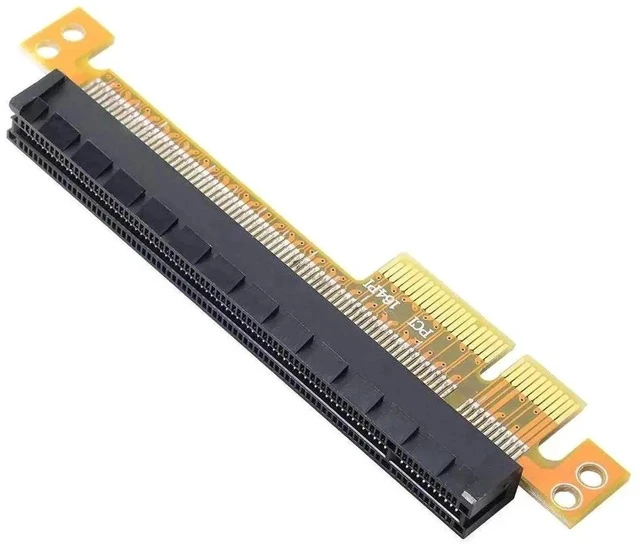 Alt view image 4 of 6 - PCIe 4X to 16X Riser Card Adapter, PCI Express Male to Female Extension Converter for Graphics Cards & PCIe X16 Expansion Devices