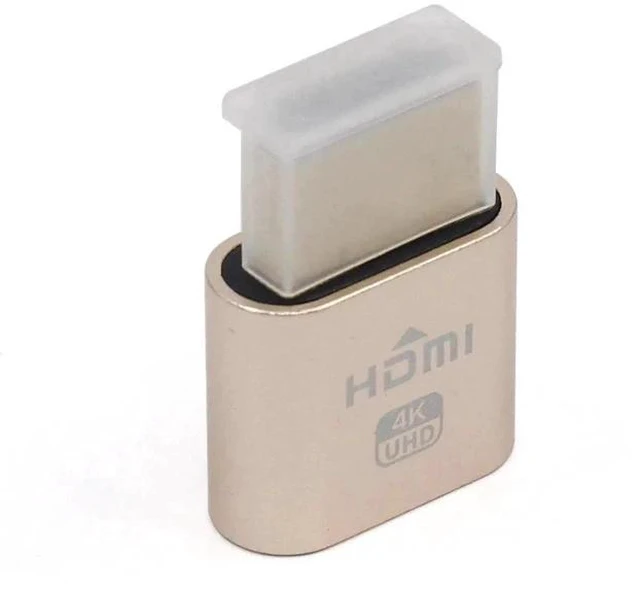 Alt view image 2 of 7 - VGA EDID Dummy Plug Virtual Display Emulator, 1080P@60Hz Headless Ghost Display Adapter with DDC EDID, Gold Plated
