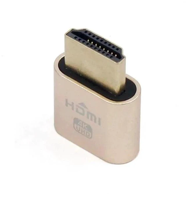 Alt view image 3 of 7 - VGA EDID Dummy Plug Virtual Display Emulator, 1080P@60Hz Headless Ghost Display Adapter with DDC EDID, Gold Plated
