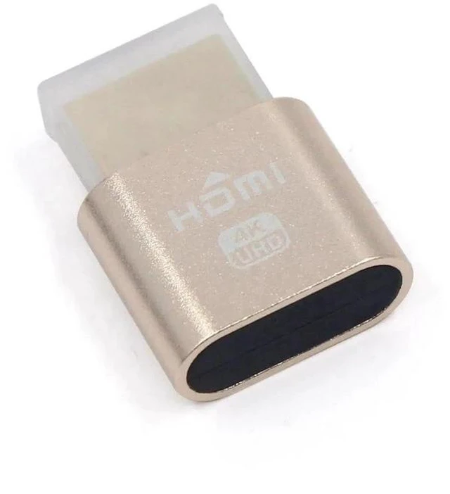 Alt view image 7 of 7 - VGA EDID Dummy Plug Virtual Display Emulator, 1080P@60Hz Headless Ghost Display Adapter with DDC EDID, Gold Plated