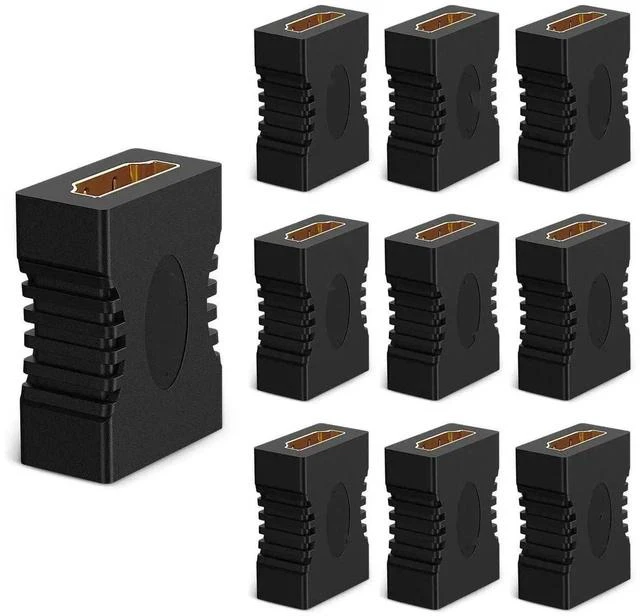 Main image of 10 Pack HDMI 2.1 Female to Female Coupler, Supports 8K@60Hz 4K@120Hz HDR ARC HDCP HDMI Extension Connector for DVD Blu-ray TV Laptop PC Monitor