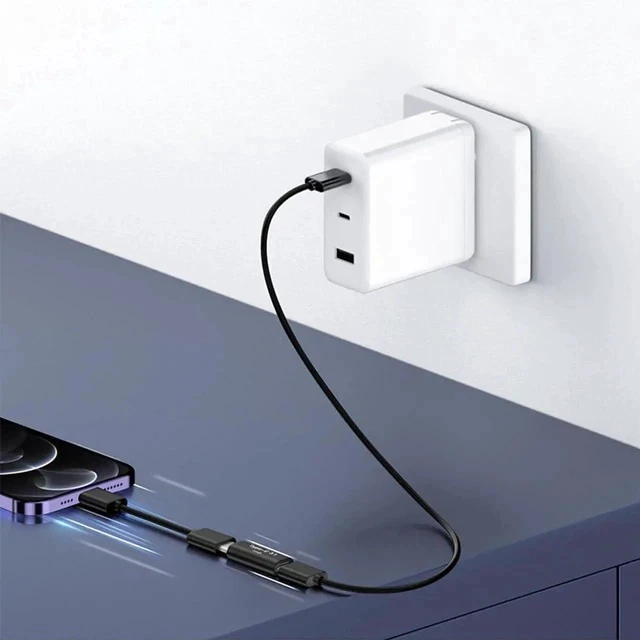 Alt view image 4 of 6 - USB 3.1 Type-C Female to Female Coupler Adapter, 10Gbps High Speed Reversible USB-C Gender Changer Supports Data, Charging & Video for Laptops, Smartphones, Tablets