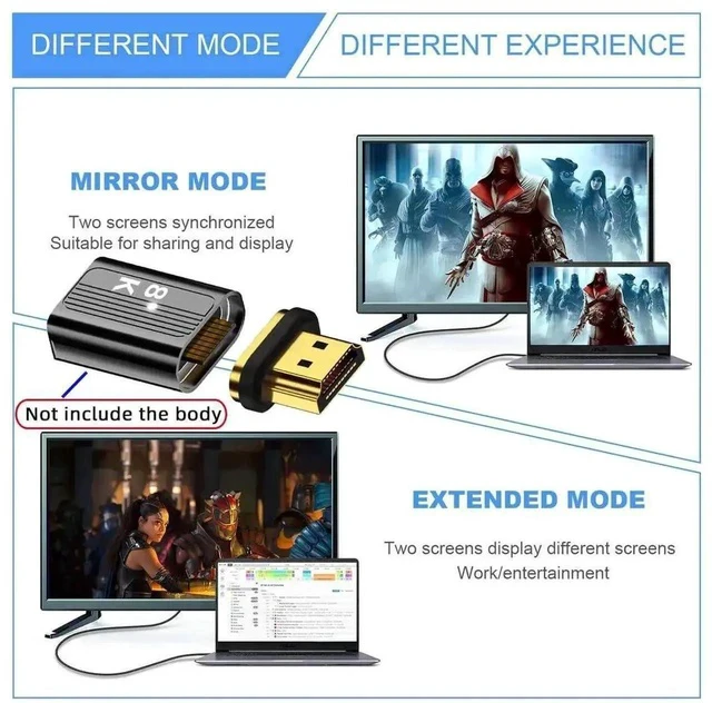 Alt view image 3 of 6 - Magnetic HDMI 2.1 Adapter with 19Pin Full Contacts, Support 8K Video Signal Magnetic HDMI Connector for Laptops, HDTV, Monitors