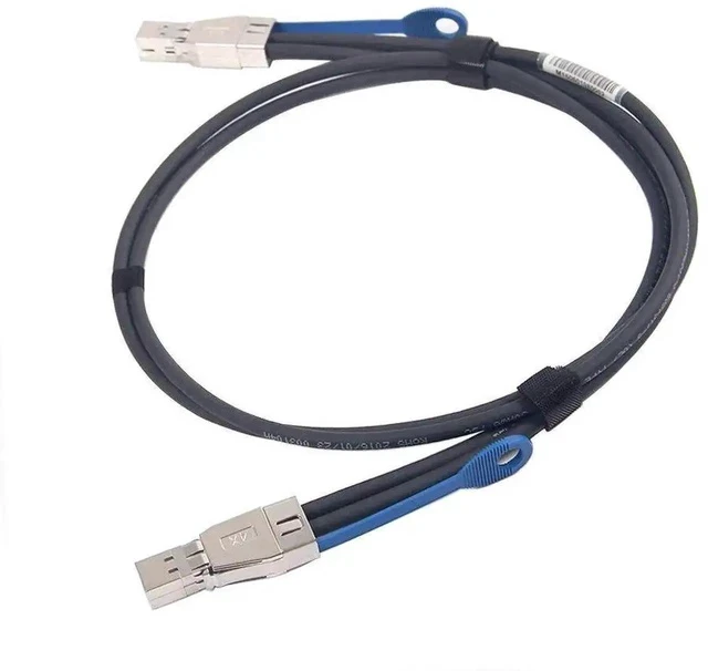 Alt view image 4 of 5 - 1.5M/4.9FT 100-Ohm 12G Mini SAS HD Cable, SFF-8644 Male to Male Interconnect Cable for NVMe Enclosure, SAN & JBOD Storage Array