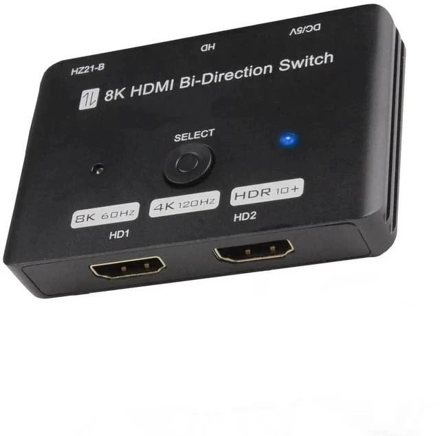Main image of Upgraded Vszerda Bi-Directional HDMI 2.1 Switch 2 in 1 Out / 1 in 2 Out, 48Gbps Ultra High Speed HDMI Switcher Supports 8K@60Hz, 4K@120Hz & 2K@144Hz, Passive No External Power Required, Compatible wit