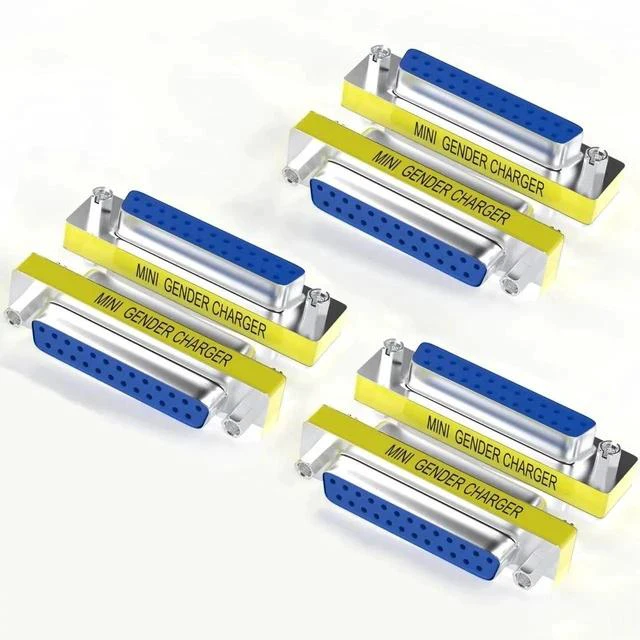Main image of 6 Pack DB25 Female to Female RS232 Serial Coupler, D-SUB 25Pin Gender Changer Extender Adapter for Industrial Serial Controllers, POS, Testing Equipment
