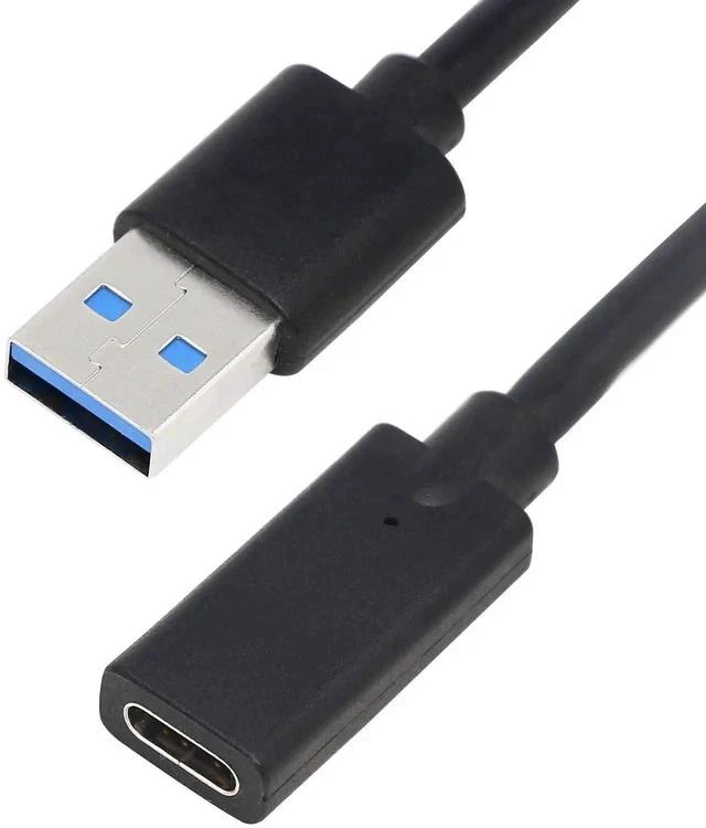 Alt view image 7 of 7 - 15cm Black USB 3.0 Type A Male to USB-C Female Adapter, Gold-Plated USB-A to USB-C Female Converter for Data Transfer & Charging, Laptops, Power Banks, Smartphones