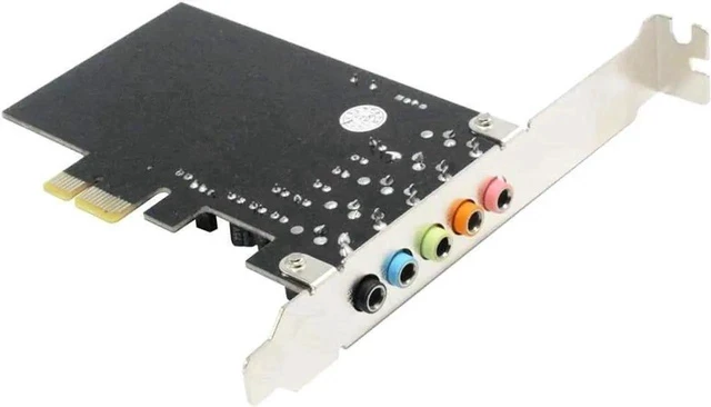 Alt view image 3 of 4 - PCIe 5.1 Channel Internal Sound Card with CMI8738 Chip, Low Profile Bracket PCI Express Audio Adapter, 3D Stereo Sound Card Compatible with Windows 10 32/64 Bit for Desktop PC