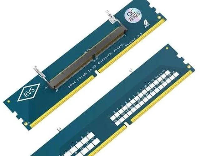 Main image of DDR5 SO-DIMM to U-DIMM Adapter, Laptop DDR5 Memory Riser Card, 262Pin SO-DIMM to 288Pin U-DIMM Converter for Desktop PC Memory Tester