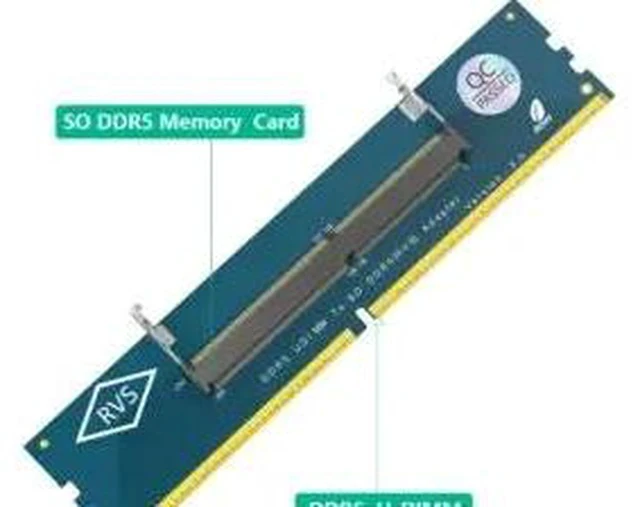 Alt view image 3 of 4 - DDR5 SO-DIMM to U-DIMM Adapter, Laptop DDR5 Memory Riser Card, 262Pin SO-DIMM to 288Pin U-DIMM Converter for Desktop PC Memory Tester