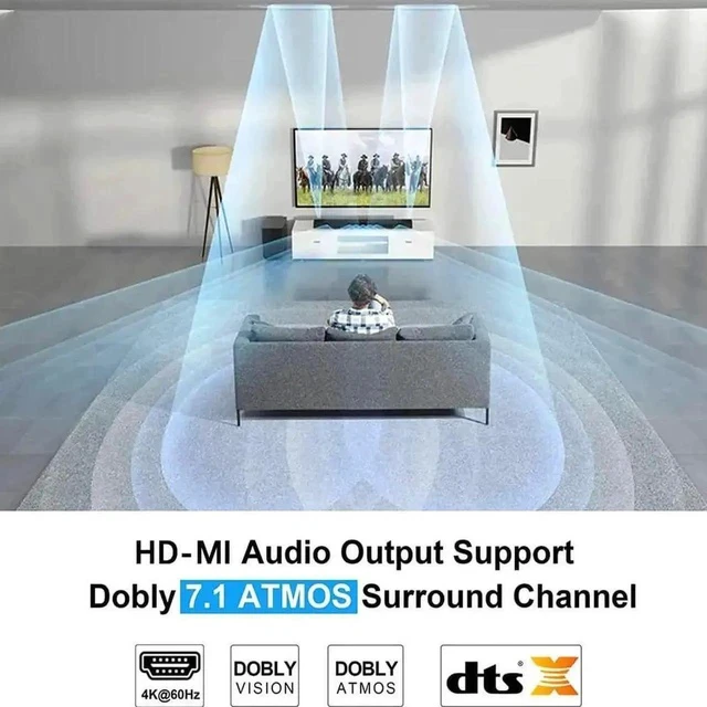Alt view image 6 of 7 - 4 in 1 Out HDMI 2.0 Switch with Audio Extractor & ARC, 4K@60Hz HDMI Switcher Support Toslink SPDIF + 3.5mm AUX Output, HDCP2.2 Auto Switch IR Remote for 4K TV Home Theater