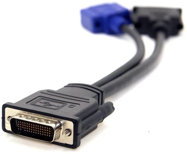 Alt view image 2 of 5 - 15cm DMS-59 Male Splitter Cable, DMS 59 Pin to Dual DVI 24+5 Female & VGA 15Pin Female Extension Cord for PC Graphics Card Multi-Monitor Setup