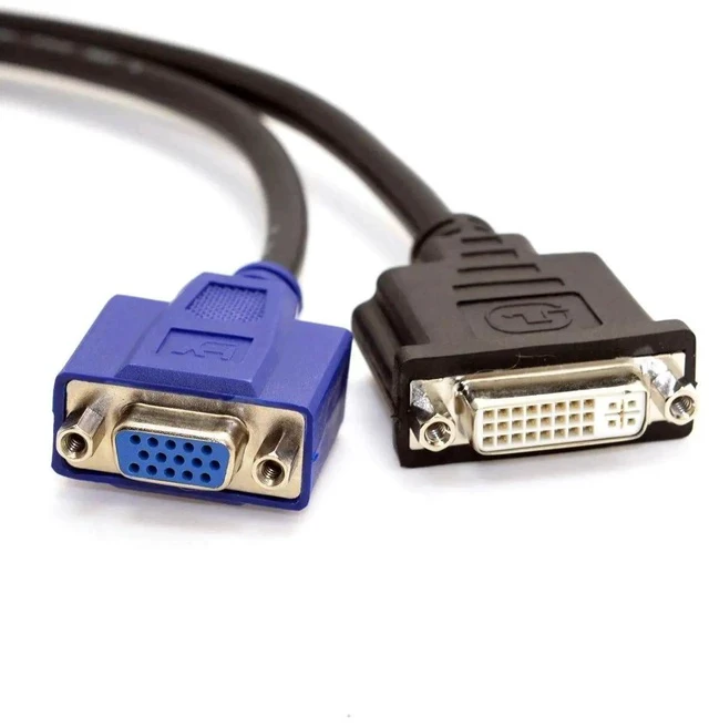 Alt view image 4 of 5 - 15cm DMS-59 Male Splitter Cable, DMS 59 Pin to Dual DVI 24+5 Female & VGA 15Pin Female Extension Cord for PC Graphics Card Multi-Monitor Setup