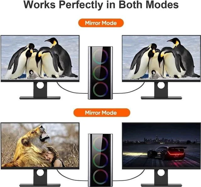 Alt view image 2 of 7 - 10FT Nylon Braided DP 1.2 Male to Male DisplayPort Cable, Supports 4K@60Hz, 2K@165Hz & 2K@144Hz High Speed Video Cord for PC, Laptop, HDTV and Gaming Monitor