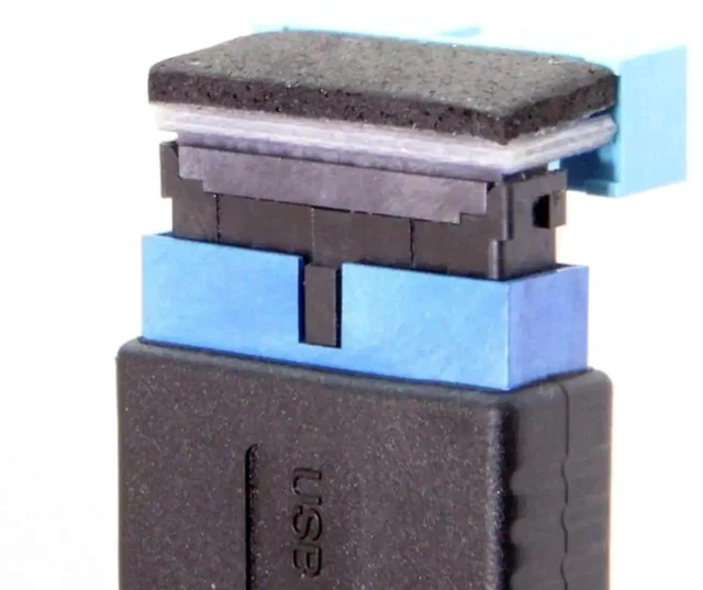 Alt view image 7 of 7 - 2 Pack 90 Degree Angled USB 3.0 Motherboard Header Adapter, 19/20 Pin Male to Female Front Panel Header Gender Changer Connector