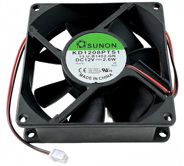 Alt view image 4 of 7 - SUNON KD1208PTS1 8025 DC12V 2.6W 2-Wire Brushless Cooling Fan, 8cm Replacement Fan for PC Case & Power Supply