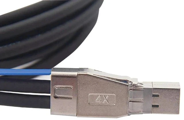 Alt view image 3 of 5 - 2m/6.6ft 100-Ohm 12G Mini SAS HD Interconnect Cable, SFF-8644 Male to Male Storage Cable for NVMe Enclosure, SAN & JBOD Storage Array