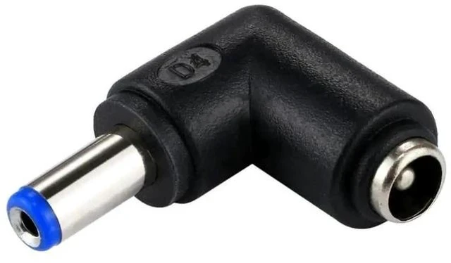 Main image of 90 Degree Right Angle DC 5.5x2.1mm Male to DC 5.5x2.1mm Female Power Connector Elbow Adapter for Laptops & Notebooks
