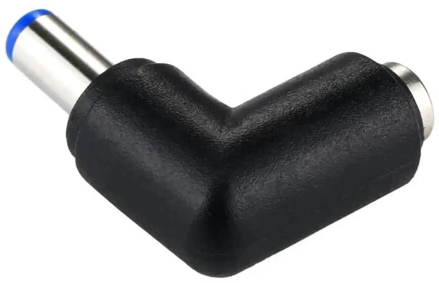Alt view image 3 of 6 - 90 Degree Right Angle DC 5.5x2.1mm Male to DC 5.5x2.1mm Female Power Connector Elbow Adapter for Laptops & Notebooks