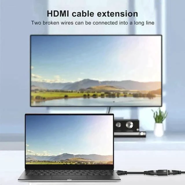 Alt view image 2 of 7 - 2 Pack HDMI 2.1 Male to Female Extender Adapter, Supports 8K@60Hz 4K@120Hz HDR eARC HDMI Gender Changer for HDTV Laptop Switch PS4 PS5 Xbox