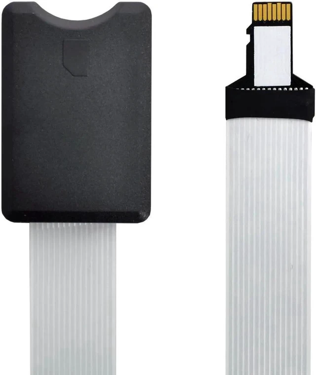 Alt view image 2 of 4 - AJMRTC TF Micro SD Male to SD Female Extension Cable, 10CM FPC Flat Soft Ribbon Extender Cord, Micro-SD Memory Card Adapter Cable for Camera, Raspberry Pi, Electronics Projects