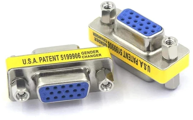 Alt view image 3 of 6 - 4 Pack HD15 VGA Female to Female Coupler, SVGA Gender Changer Extender Adapter for VGA Cable Connection, Compatible with Monitors, PC, Laptops & Projectors