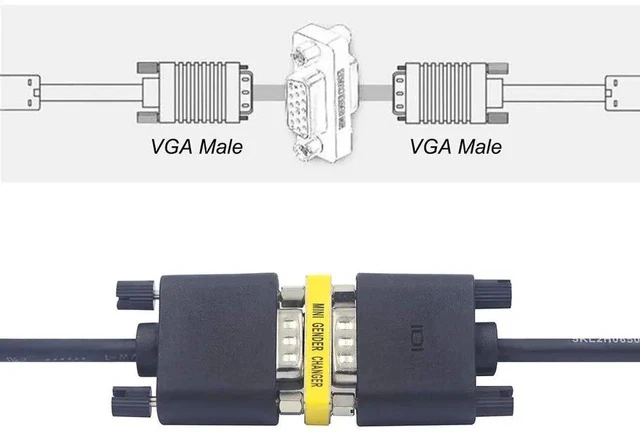 Alt view image 4 of 6 - 4 Pack HD15 VGA Female to Female Coupler, SVGA Gender Changer Extender Adapter for VGA Cable Connection, Compatible with Monitors, PC, Laptops & Projectors