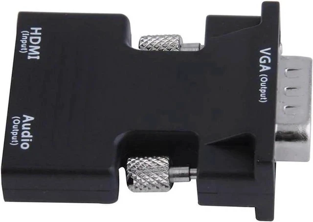 Alt view image 2 of 4 - Active 1080P HDMI Female to VGA Male Converter Adapter with 3.5mm Stereo Audio Jack, Portable HDMI to VGA Dongle Compatible with Laptop, PC, PS3, Xbox, STB, Blu-ray Player, DVD & TV Stick