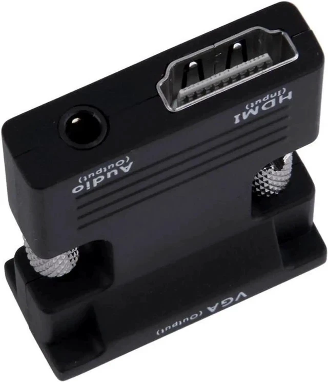 Alt view image 3 of 4 - Active 1080P HDMI Female to VGA Male Converter Adapter with 3.5mm Stereo Audio Jack, Portable HDMI to VGA Dongle Compatible with Laptop, PC, PS3, Xbox, STB, Blu-ray Player, DVD & TV Stick
