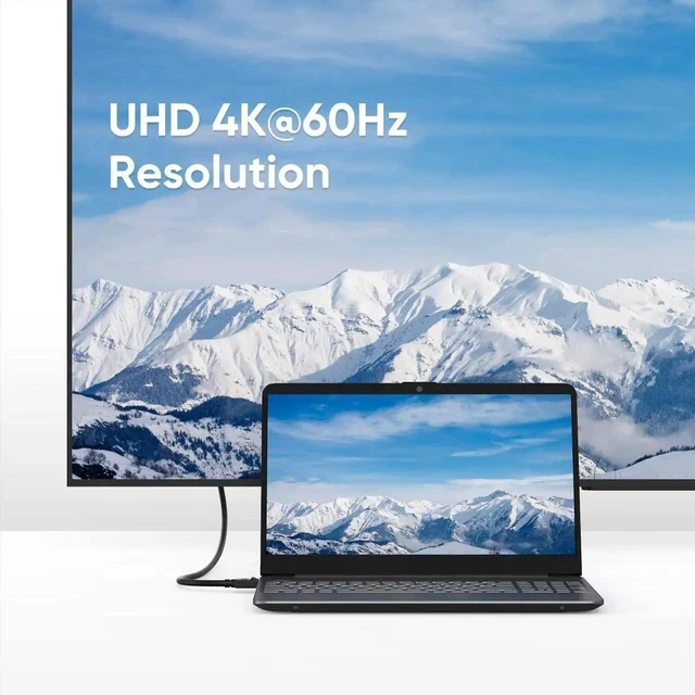 Alt view image 5 of 7 - 2 Pack 6FT/1.8M DP 1.2 Male to Male Cable, 4K@60Hz 2K@144Hz High Speed DisplayPort Cord for PC, Laptop, Monitor and Projector