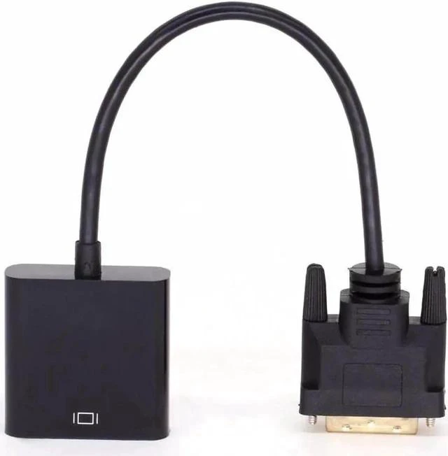 Main image of 25CM Active Dual Link DVI-D 24+1 Male to VGA Female Video Adapter Cable with DAC Chip, Digital to Analog Signal Converter, Max 1920x1080 Resolution