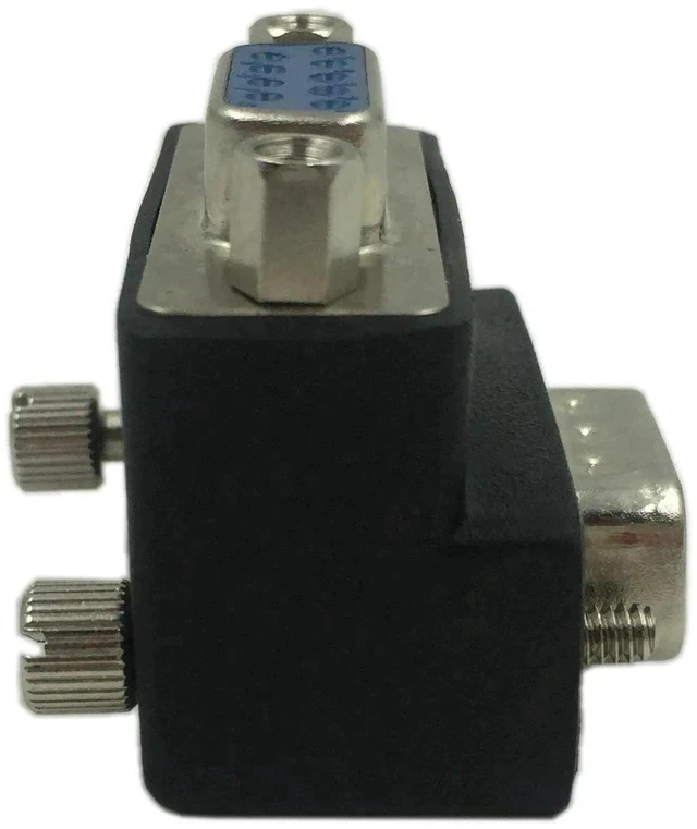 Alt view image 2 of 6 - 90 Degree DB9 Male to Female RS232 Serial Adapter, D-SUB 9Pin Right Angle Serial Gender Changer Extension Coupler for Industrial Serial Devices